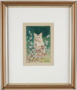 Jenny Nyström, "Videkatt" (Cat in springtime).