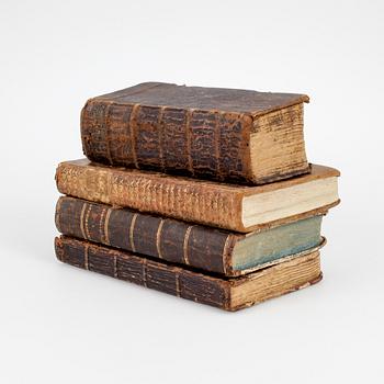 BÖCKER, 4 stycken, 1700-/1800-tal.