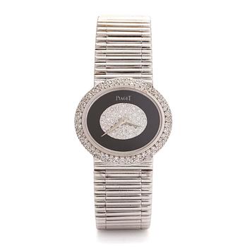 Piaget, "Onyx Diamond Dial", armbandsur, 27,5 x 24,5 mm.