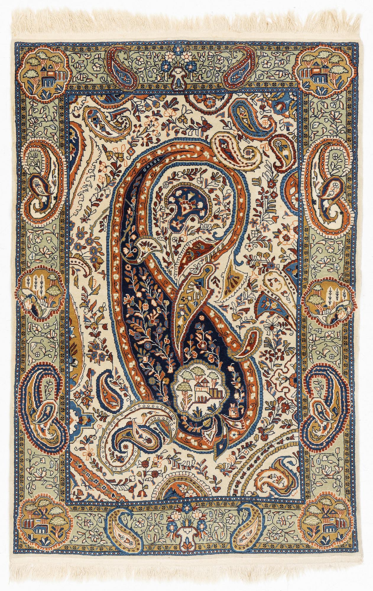 An old Sarouk rug, c. 157 x 105 cm,