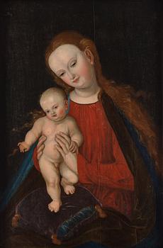 720. Lucas Cranach d.ä. Follower of, The Madonna and Child.