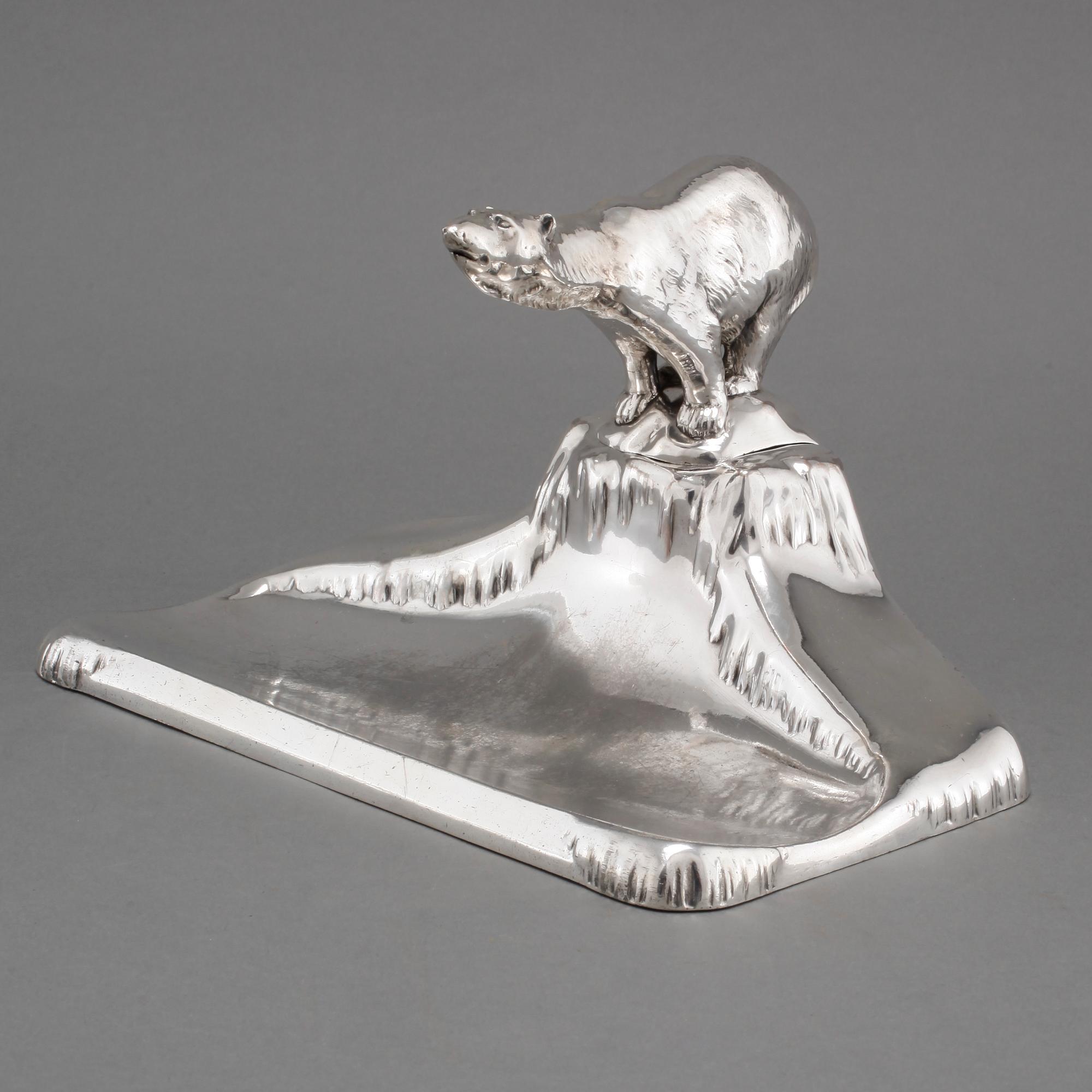 SKRIVBORSUPPSATS, nysilver, Madsen & T. Baagøe (M & TB), jugend, 1900-talets början.