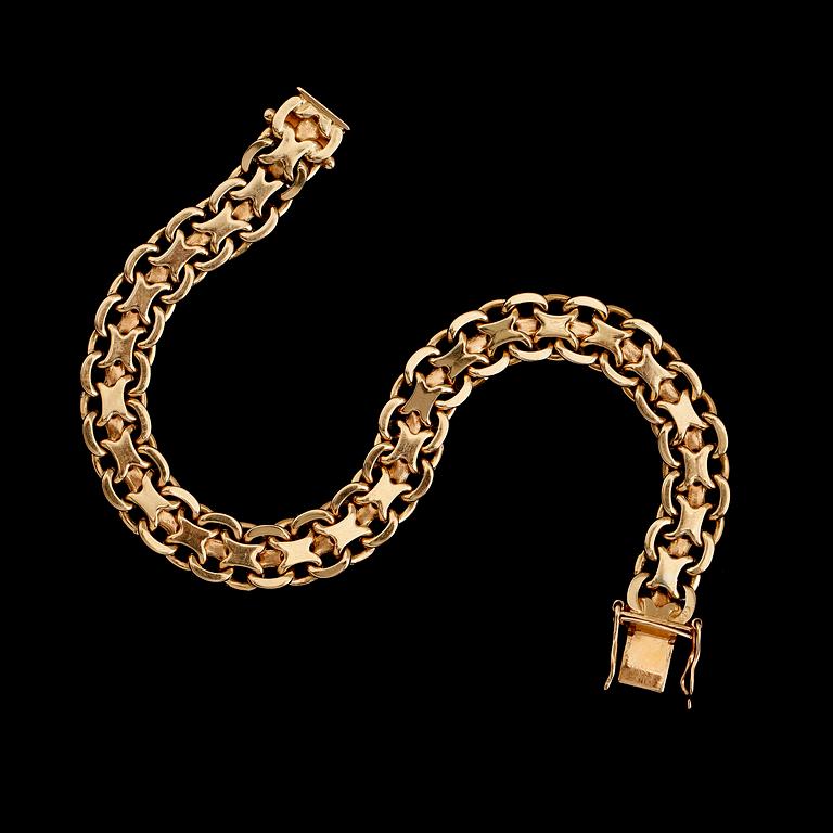 ARMBAND, 18 k guld. Vikt ca 20 g.