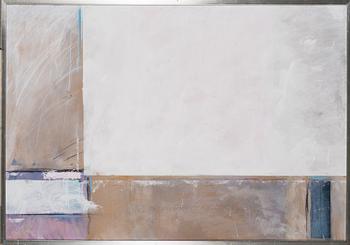 HANNU GEBHARD, mixed media and collage, signed and dated -85.