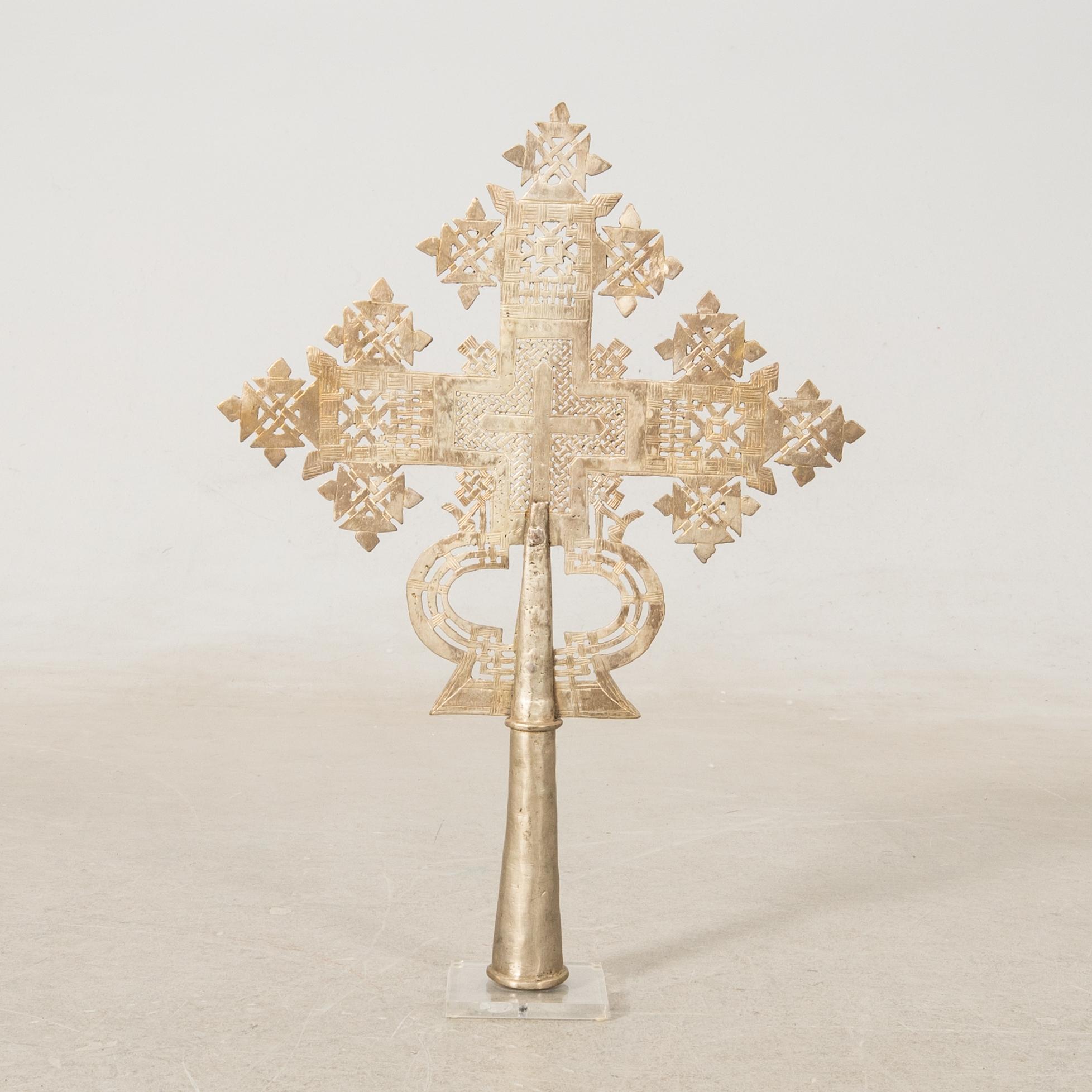 Processional cross, Coptic, Ethiopia, first half of the 20th century.