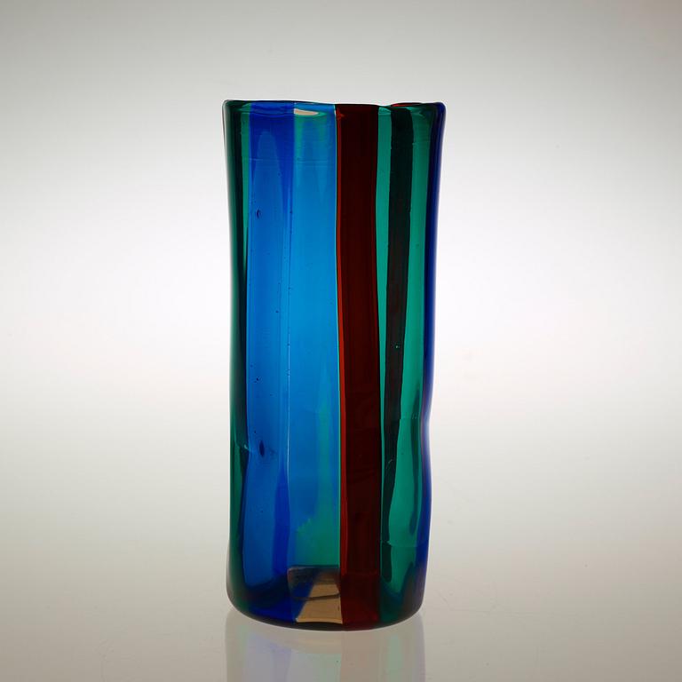 A Fulvio Bianconi vase 'A spicchi', Venini Murano Italy.