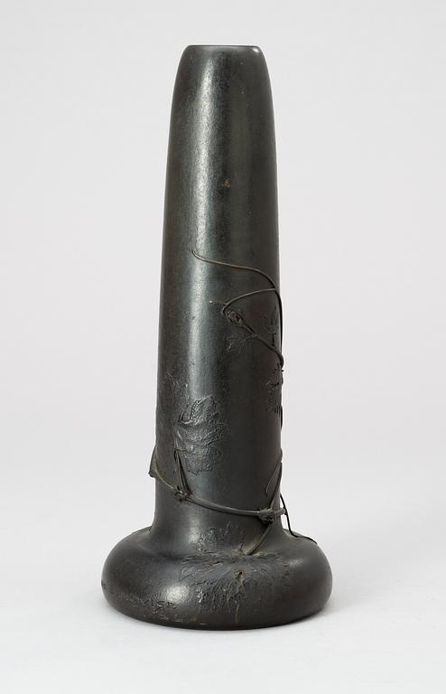 A Hugo Elmqvist patinated bronze vase, Florence, circa 1900.