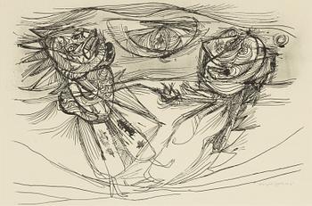 Asger Jorn, litografi, signerad och daterad -45.
