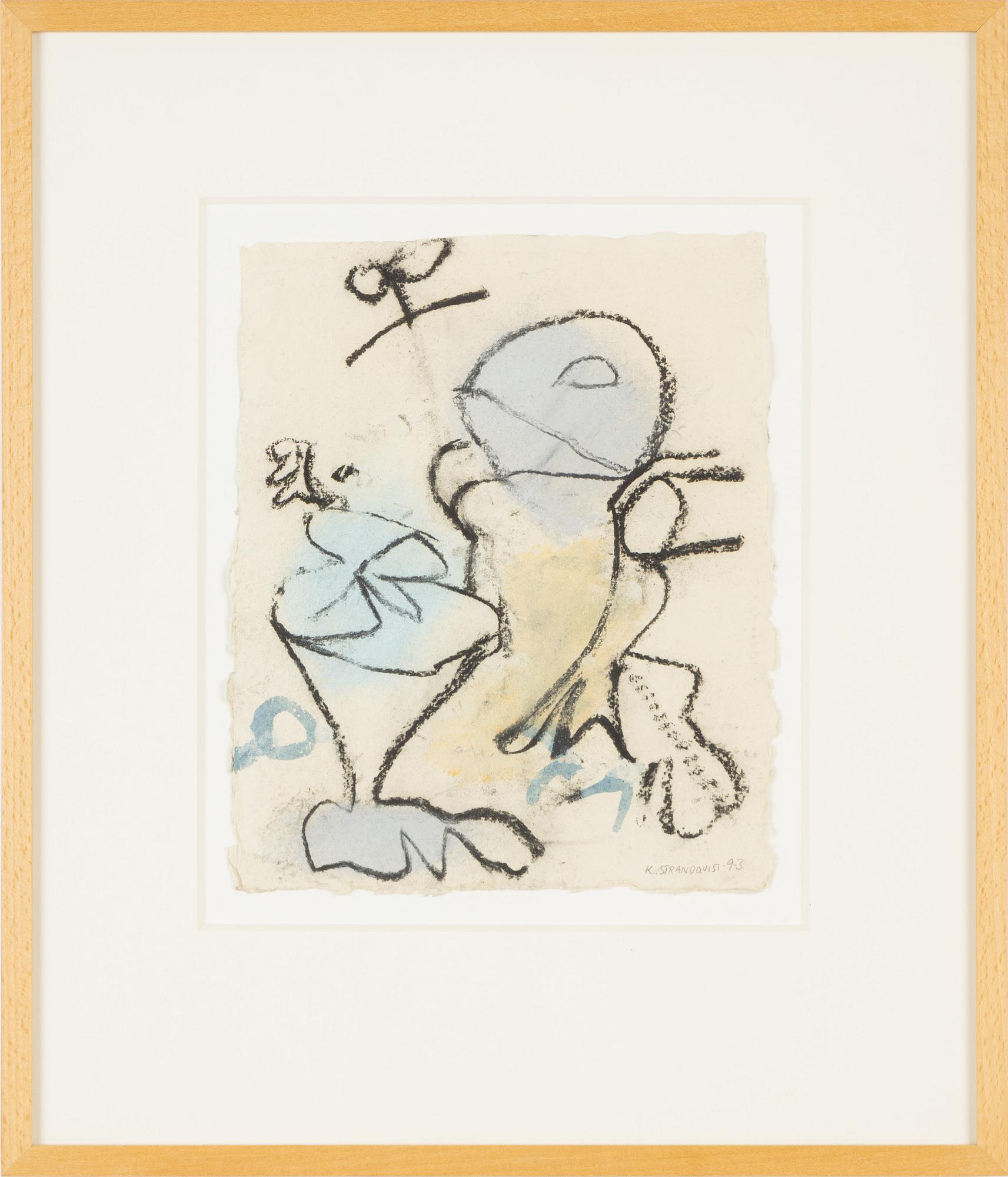 Kjell Strandqvist, watercolour & pastel, signed and dated -93.