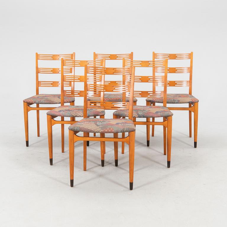 Chairs, 6 pieces, second half of the 20th century.