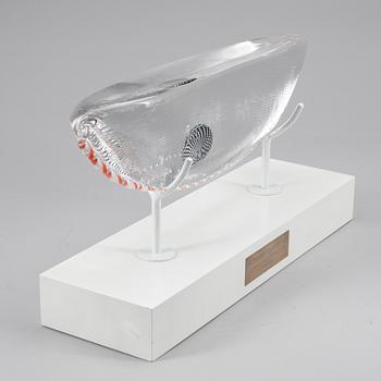 SKULPTUR, glas, Bertil Vallien, Kosta, signerad och numrerad.