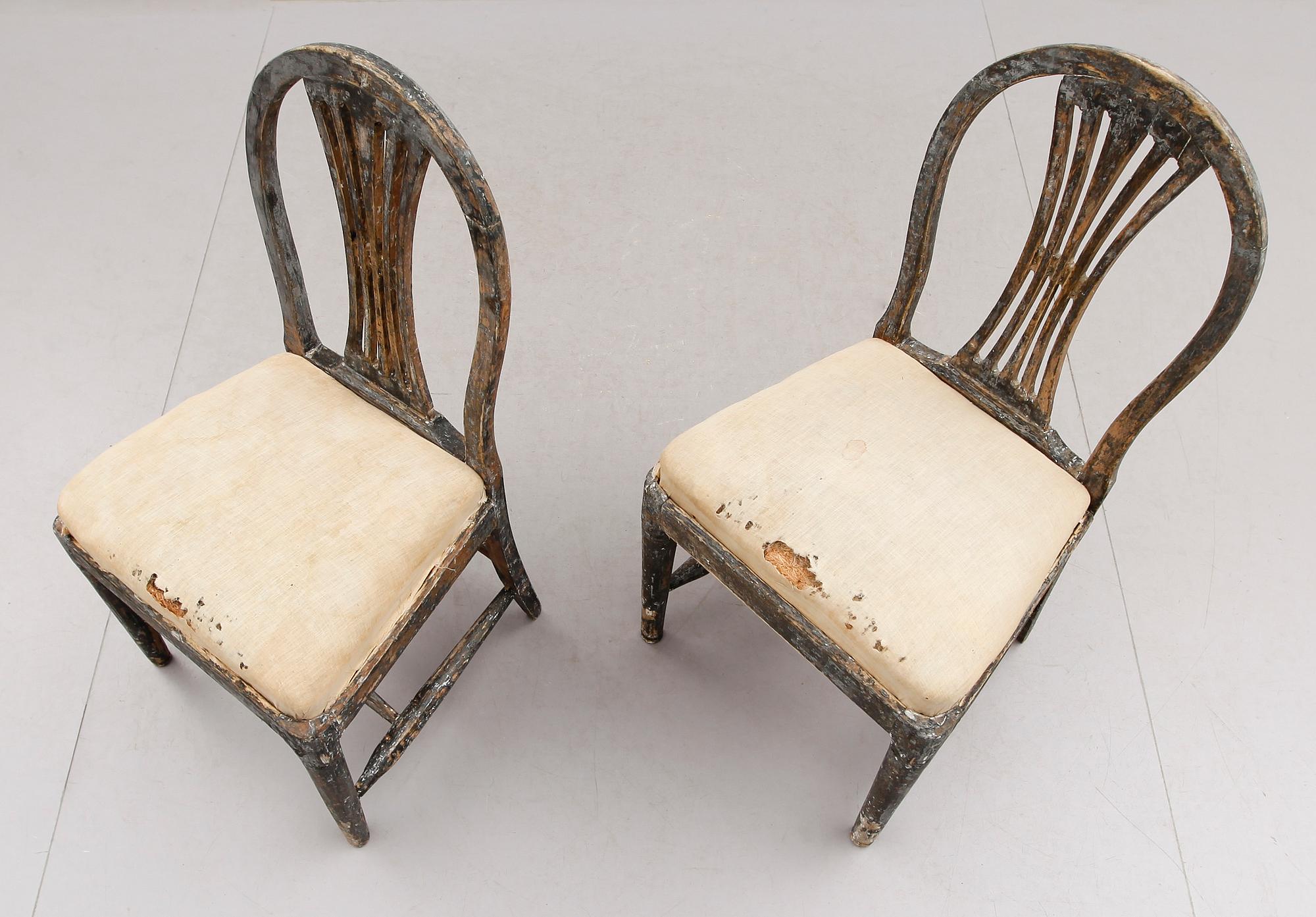 STOLAR, 1 par, gustavianska, 1700-talets andra hälft.