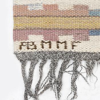 Märta Måås-Fjetterström, a carpet, 'Ljusa plador', flat weave, c. 257 x 203 cm, signed AB MMF.