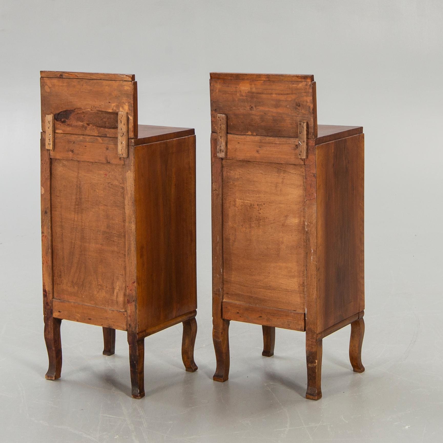 Sängbord ett par Art Deco 1900-talets första hälft.