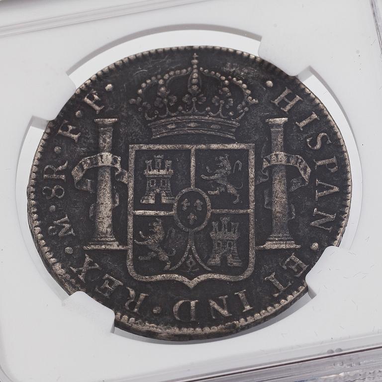 Hopearaha, 8 reales, El Cazador, 1772-1783.
