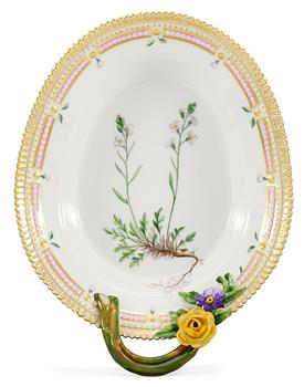 534. A Royal Copenhagen 'Flora Danica' dish, Denmark, 20th Century.