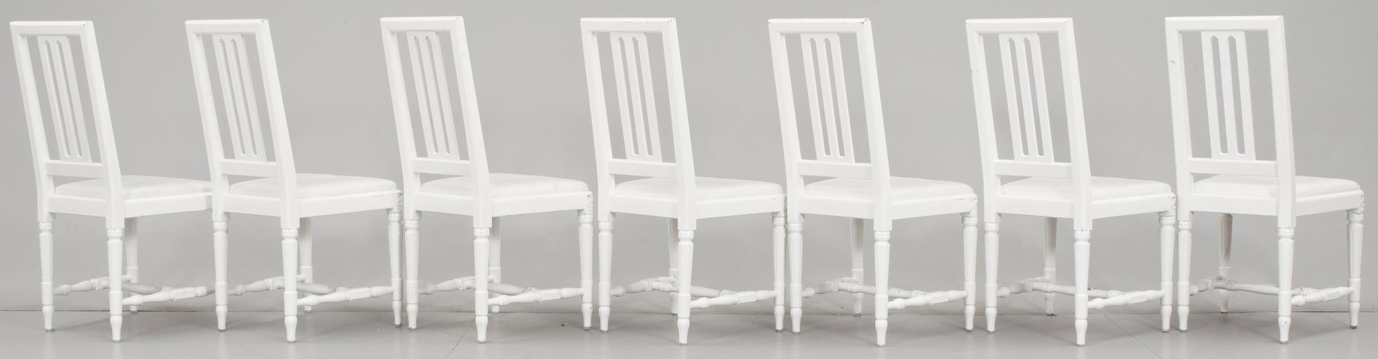 STOLAR, 7 st, gustaviansk-stil, 1900-tal.