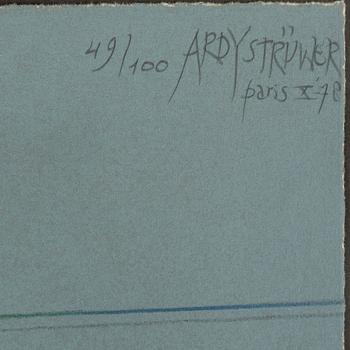 ARDY STRÜWER, a colour lithograph, signed and numbered 49/100.
