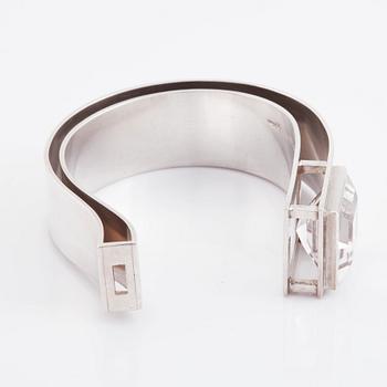 Rey Urban, armband sterlingsilver med fasettslipad bergkristall, Stockholm 1981.