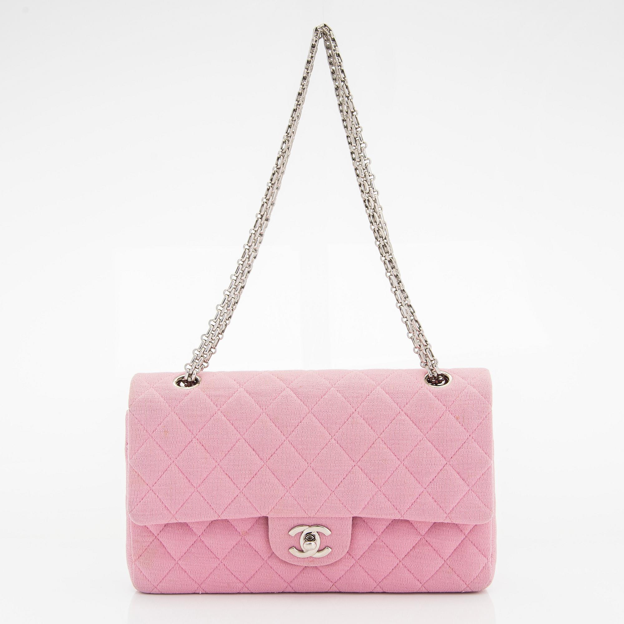 Chanel, "Pink Jersey Double Flap Bag", väska, 1997-1999.