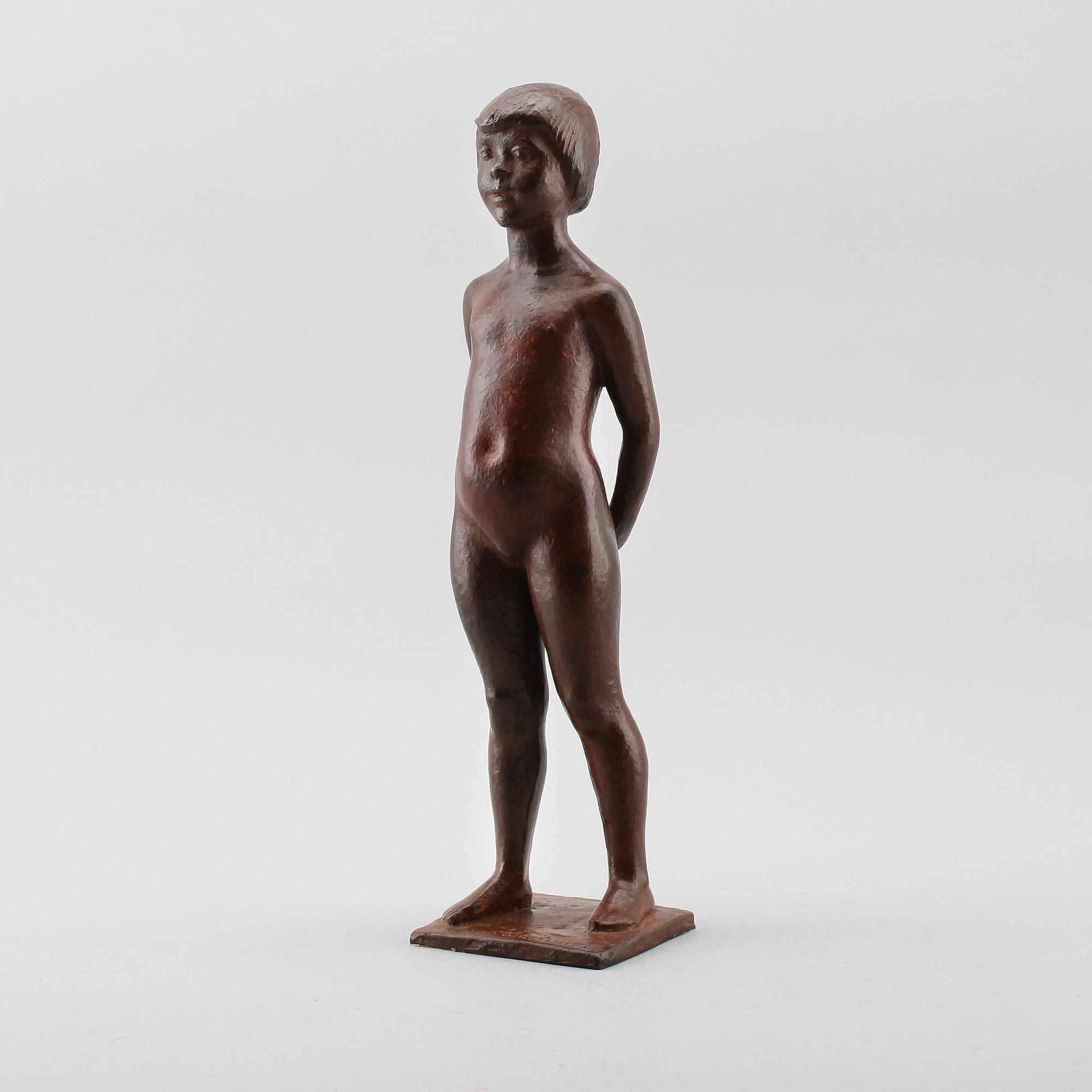 DAVID WRETLING, skulptur, brons, signerad.