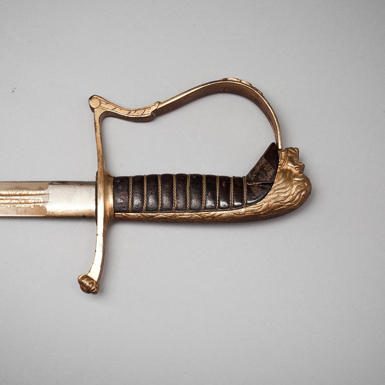 OFFICERSVÄRJA, Sverige 1800-tal, märkt G E Svalling, Eskilstuna.