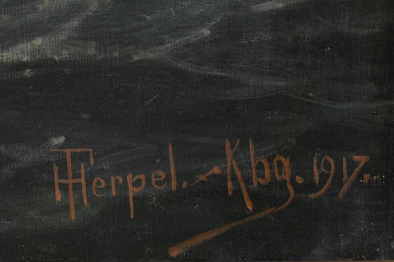 FRANZ CARL HERPEL, olja på duk, sign o dat 1917 Kbg.
