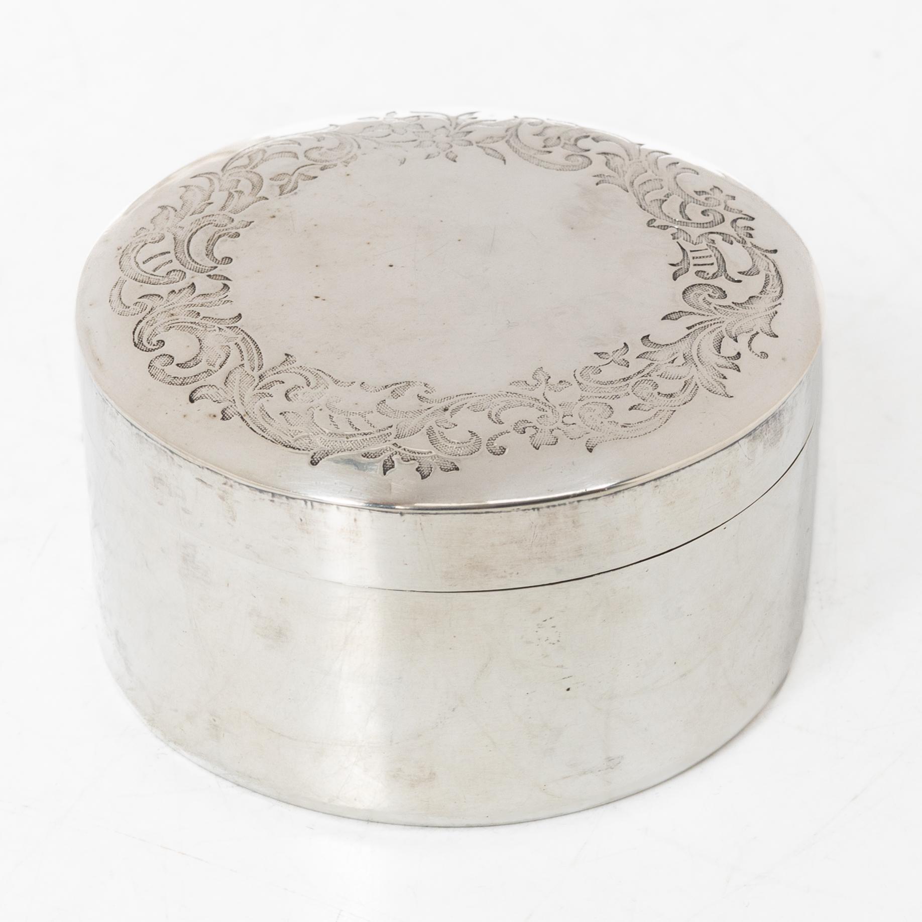 A Swedish silver box, Malmö 1855.