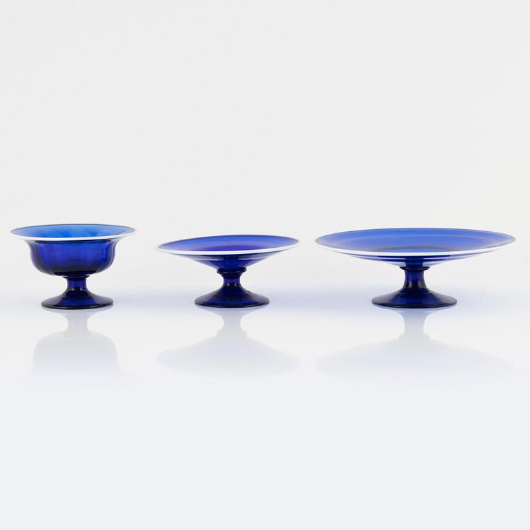 31 pieces of a glass service, Hadeland, Norway, varying ages from the 20th century.