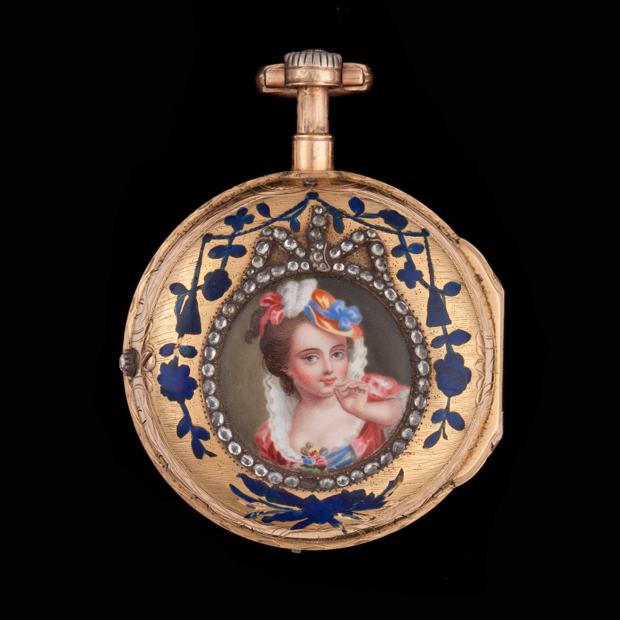 A gold verge pocket watch, Paris late 18th century.