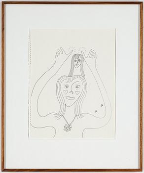 ROGER RISBERG, indian ink on paper, 1999, signed RR.