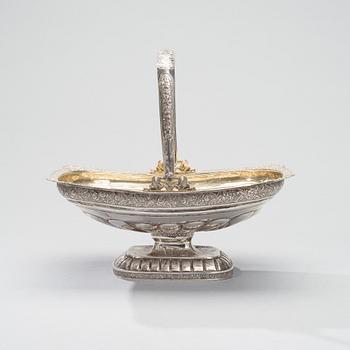 BRÖDKORG, silver, Ryssland St:Petersburg 1840, Adolf Sper, vikt 520 g.