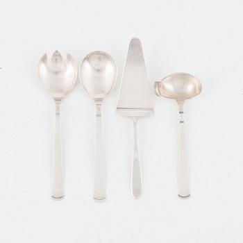 A silver cutlery set, 69 pieces "Rosenholm", GAB and 10 pieces "Flavia, Erik Fleming, Stockholm.