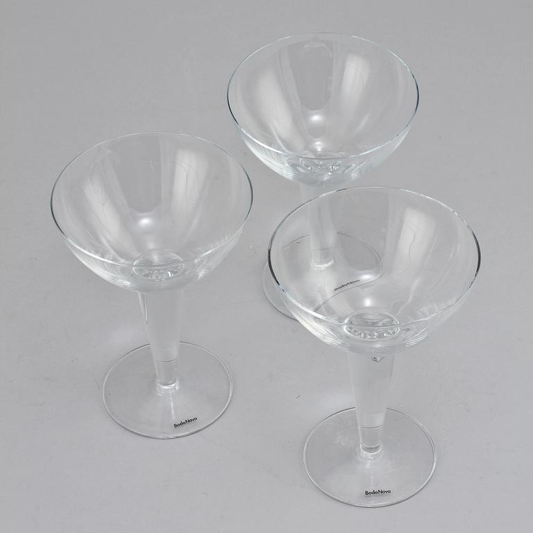 MARTINIGLAS, 8 st, glas, "Select", Boda Nova, 1900/2000-tal.