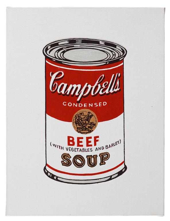 Richard H. Pettibone, "Andy Warhol, '32 Cans of Campbell's Soup', 1962".