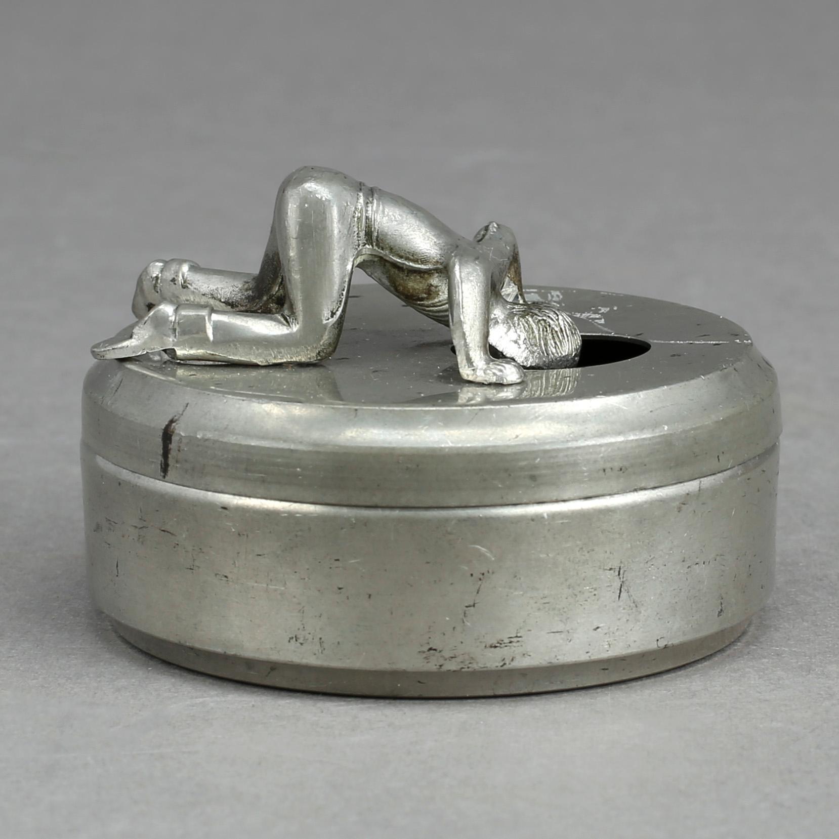 MANSCHETTKNAPPSASK, tenn, "Originell", Widerholm & Dahlberg, Eskilstuna, 1930/40-tal.