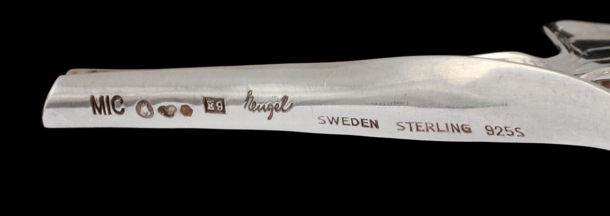BROSCH, sterlingsilver, Gertrud Engel för A Michelsen, Stockholm, 1955. Vikt 17 g.