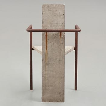 Jonas Bohlin, a "Concrete" armchair, Källemo, Värnamo, Sweden 1981.