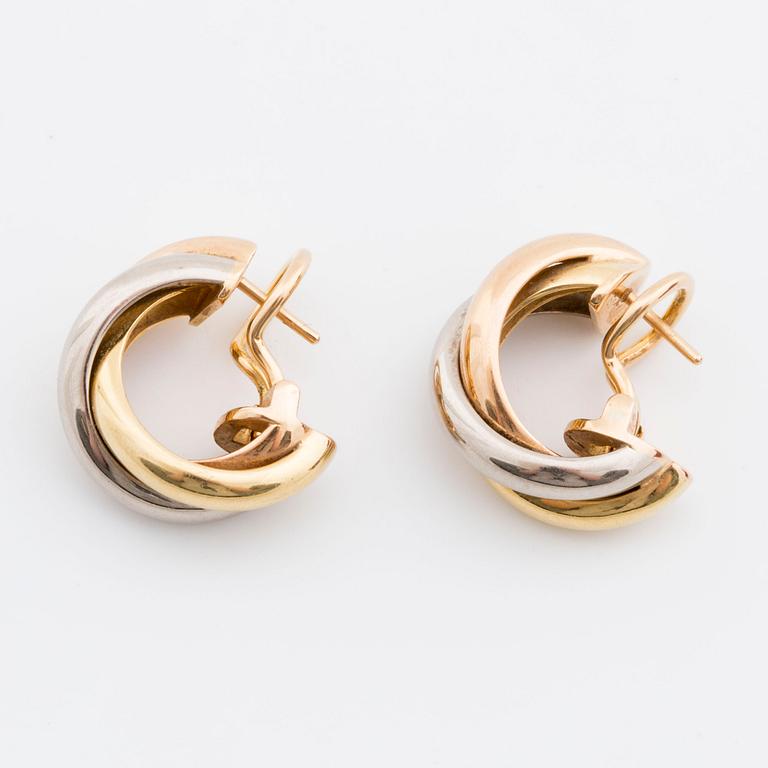 CARTIER EARRINGS "trinity" 18K gold.