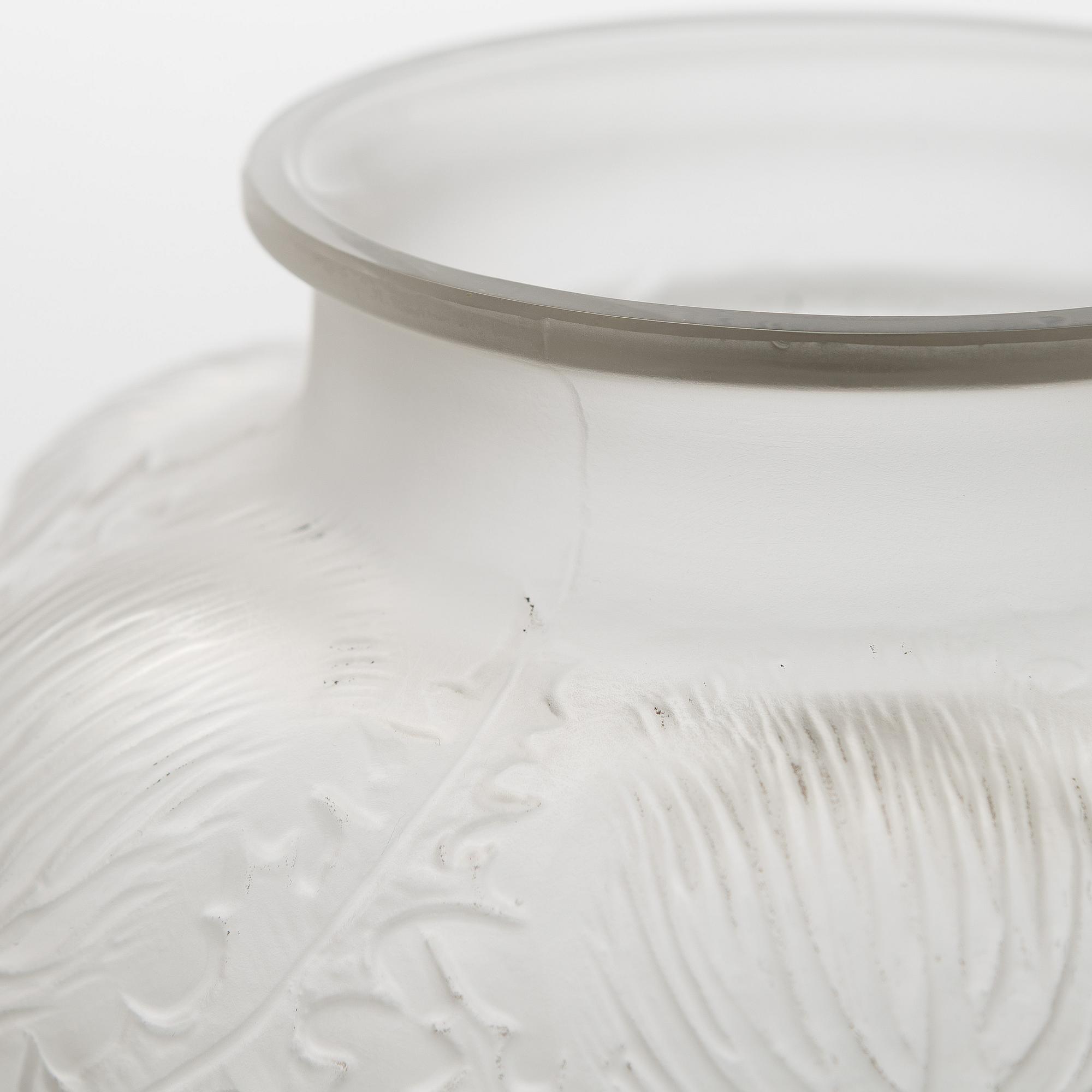 René Lalique, a 'Domrémy' glass vase, 1926.
