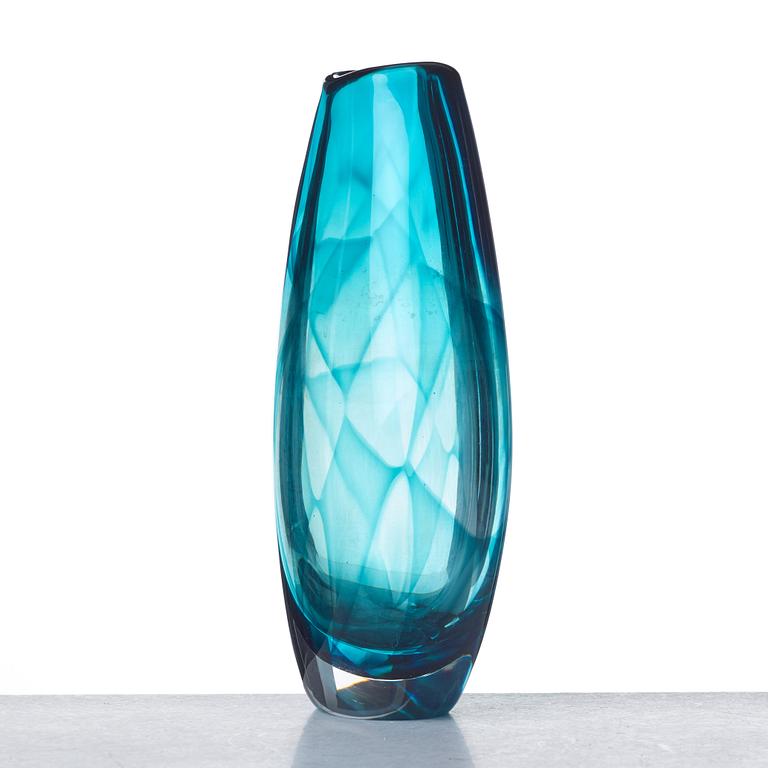 Vicke Lindstrand, a "Colora" glass vase, Kosta. Sweden 1960's.