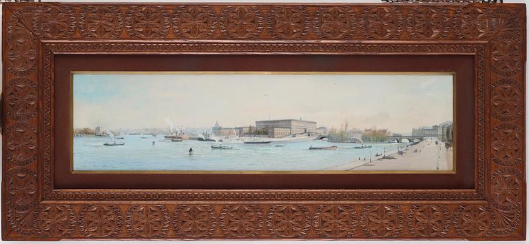 Anna Palm de Rosa, View towards Stockholm Castle from Balsieholmskajen.