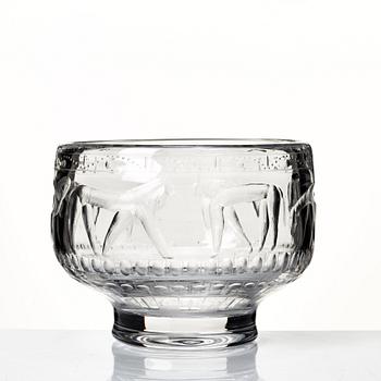 Erik Höglund, skål, Boda Glasbruk, 1950-tal.