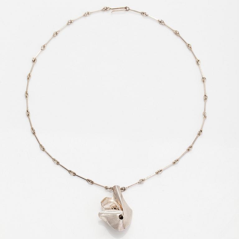 Björn Weckström, necklace, “Auriga”, silver, Lapponia, 1977.