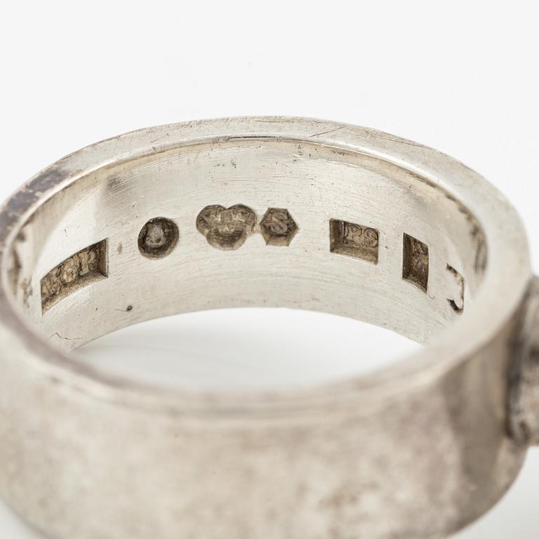 Sigurd Persson, ring, silver med labradorit.