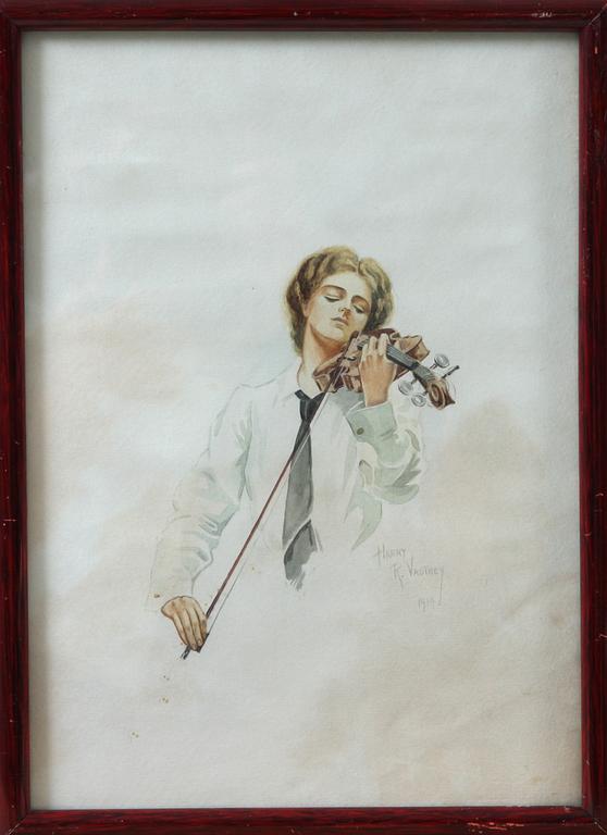 OKÄND KONSTNÄR, akvareller, 2 st, sign, Harry R Vautrey.