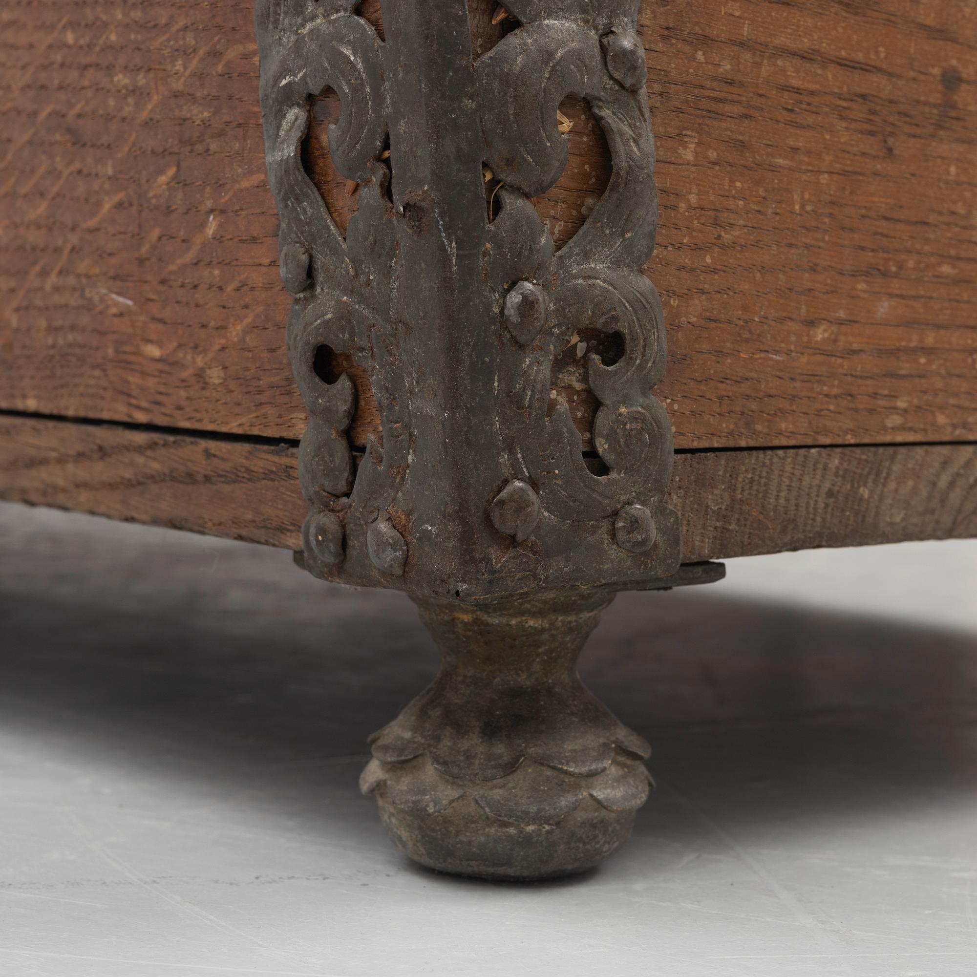 A Swedish baroque chest, circa 1700.