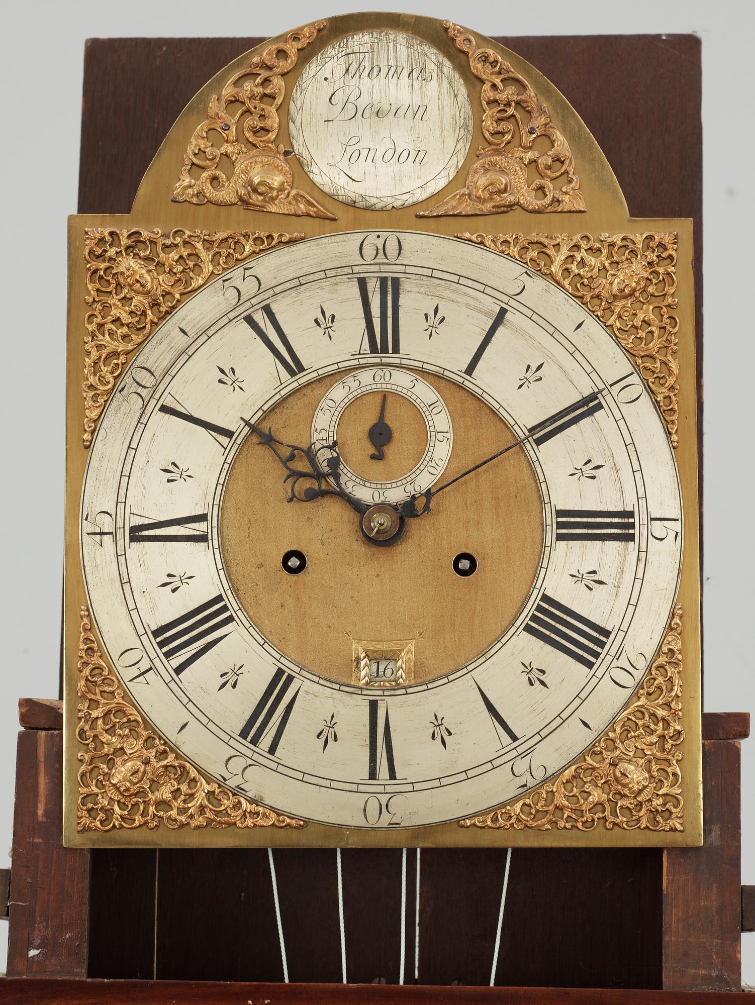 GOLVUR, urtavla märkt Thomas Bevan, London, 1800-tal.