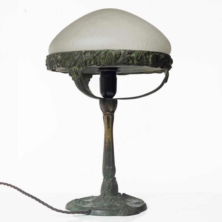 Table lamp, Jugend, Böhlmarks, 1907-24.