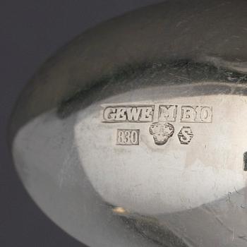 24 SILVER COFFEE SPOONS (12+12), second half of the 20th century. Weight ca 230 g.